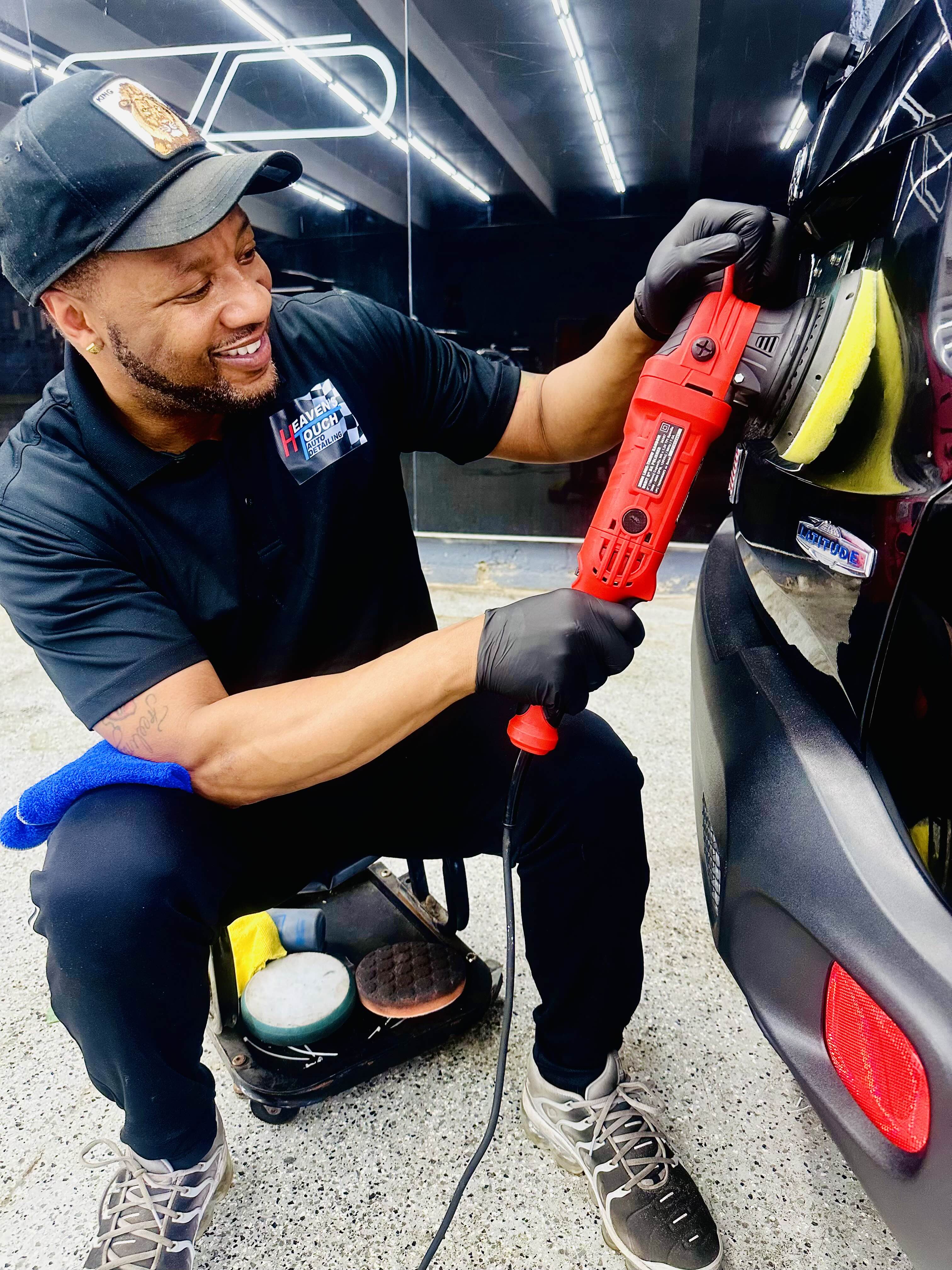 Paint Polishing Work in Action